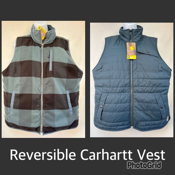 Carhartt Jackets & Blazers - Carhartt Womens Amoret Reversible Vest XL Rain Defender Insulated & Water Repell